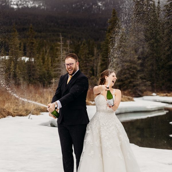 Canmore wedding photo at The Malcom Hotel wedding venue by Canmore Wedding Photographer Ashley Daphne Photography