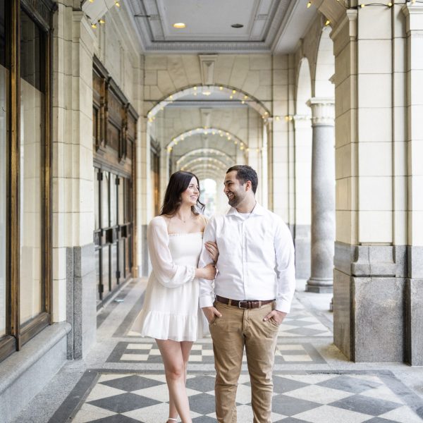 Downtown engagement photos by Calgary engagement photographer Ashley Daphne Photography